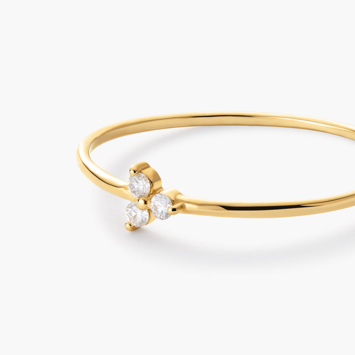 Anillo de oro 18K diamante natural 0.055 ct.