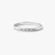 Anillo de oro blanco 18K diamante natural 0.025 ct.
