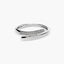 Anillo de oro blanco 18K diamante natural 0.1 ct.