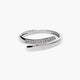 Anillo de oro blanco 18K diamante natural 0.1 ct.
