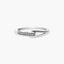 Anillo de oro blanco 18K diamante natural 0.05 ct. 