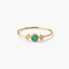 Anillo de oro 18K diamante natural 0.016 ct. RAINFOREST