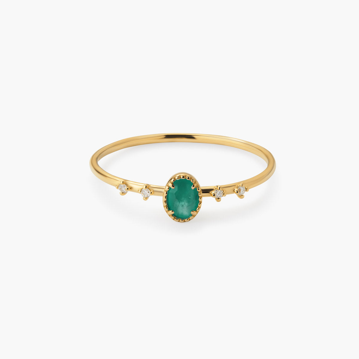 Anillo de oro 18K diamante natural 0.032 ct. RAINFOREST