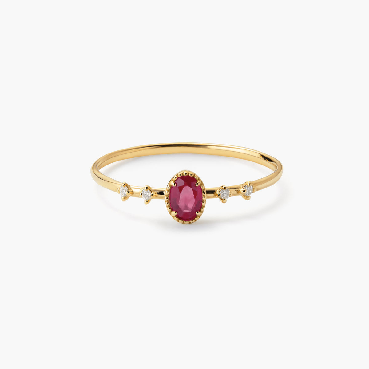 Anillo de oro 18K diamante natural 0.032 ct. MAGMA
