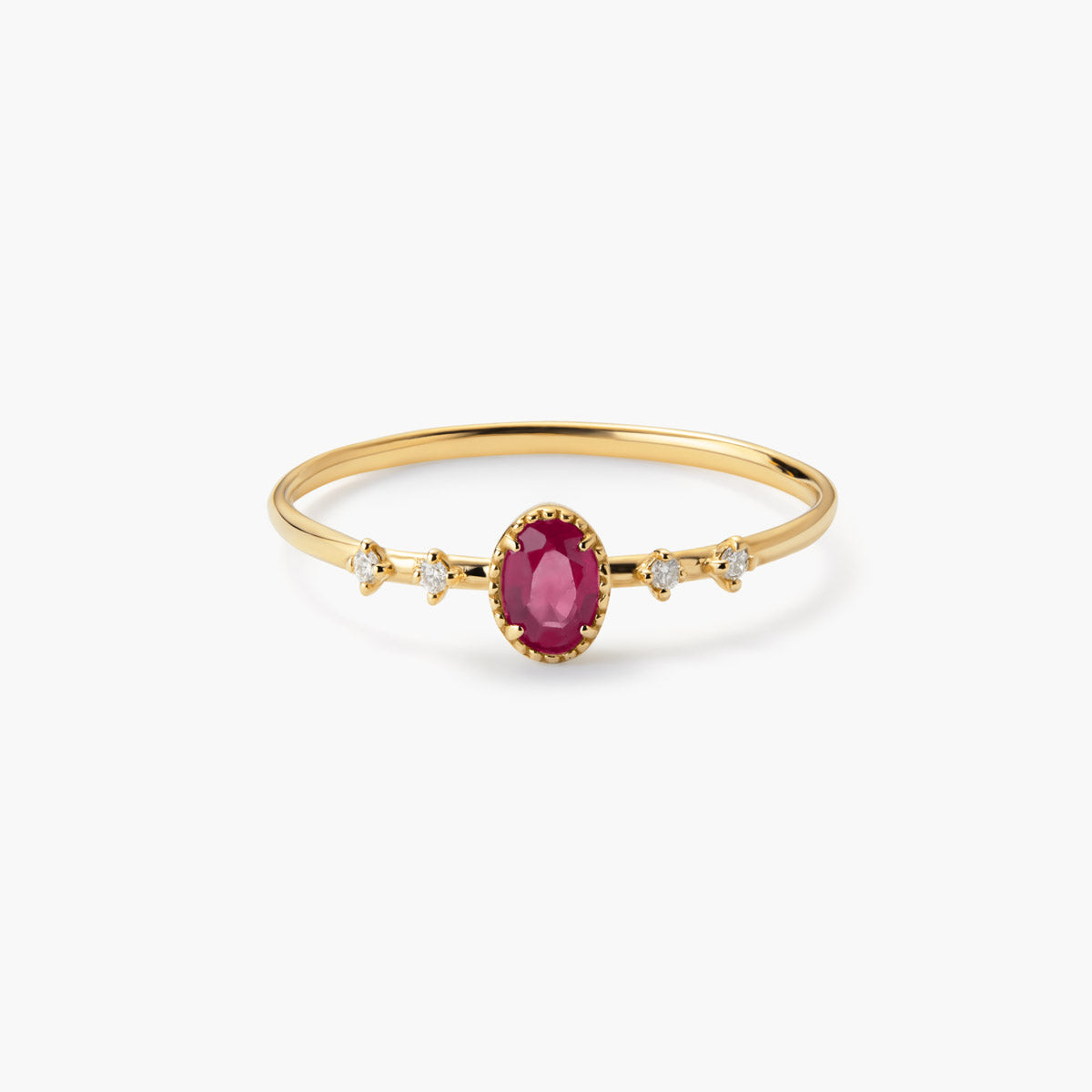Anillo de oro 18K diamante natural 0.032 ct. MAGMA