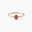 Anillo de oro 18K diamante natural 0.032 ct. MAGMA
