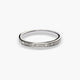 Anillo de oro blanco 18K diamante natural 0.07 ct. 