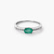 Anillo de oro blanco 18K diamante natural 0.07 ct. FOREST