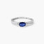 Anillo de oro blanco 18K diamante natural 0.07 ct. MIDNIGHT