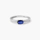 Anillo de oro blanco 18K diamante natural 0.07 ct. MIDNIGHT