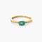 Anillo de oro 18K diamante natural 0.08 ct. RAINFOREST