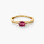 Anillo de oro 18K diamante natural 0.07 ct. MAGMA