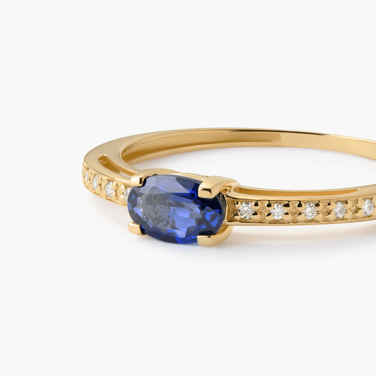 Anillo de oro 18K diamante natural 0.07 ct. DUSK