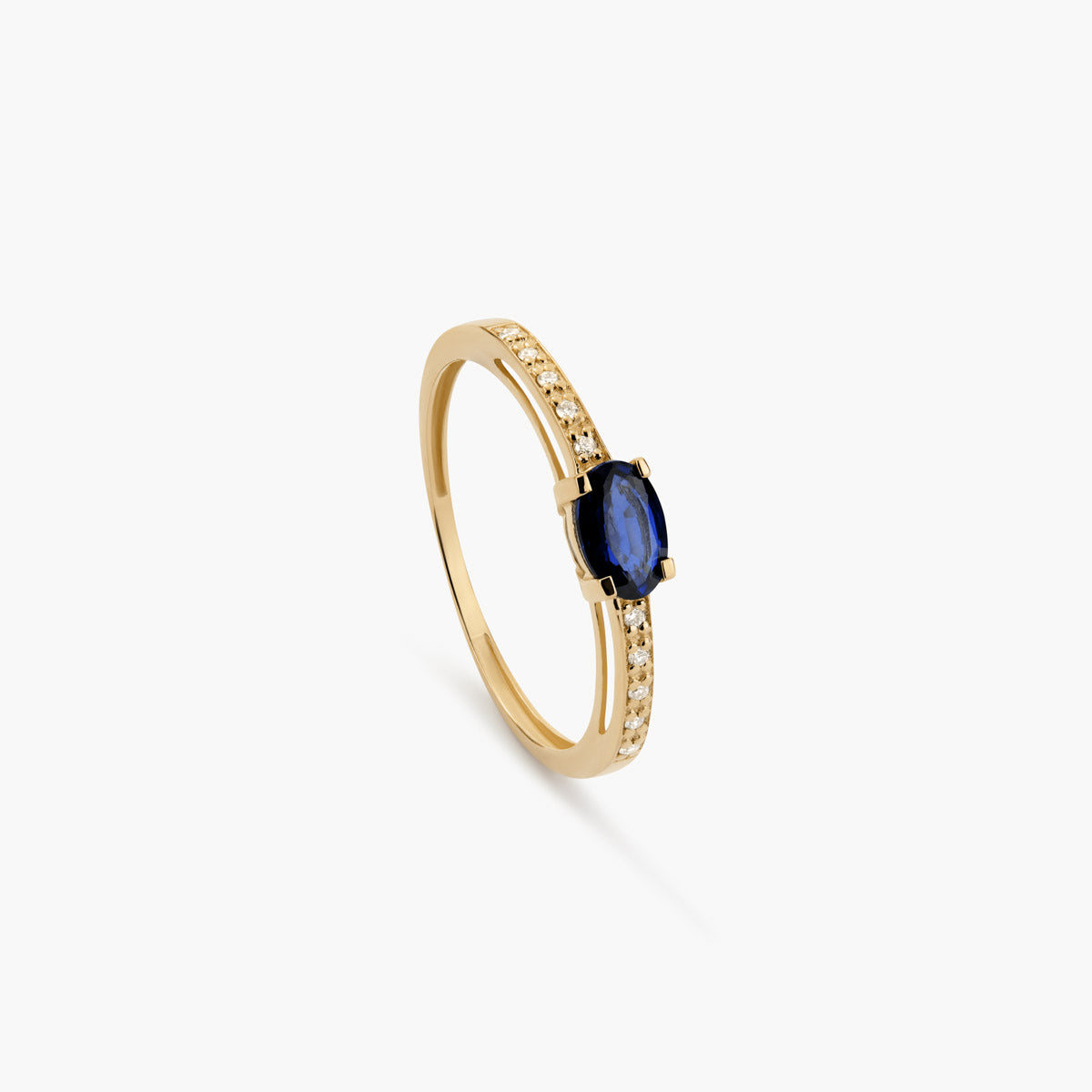 Anillo de oro 18K diamante natural 0.07 ct. DUSK