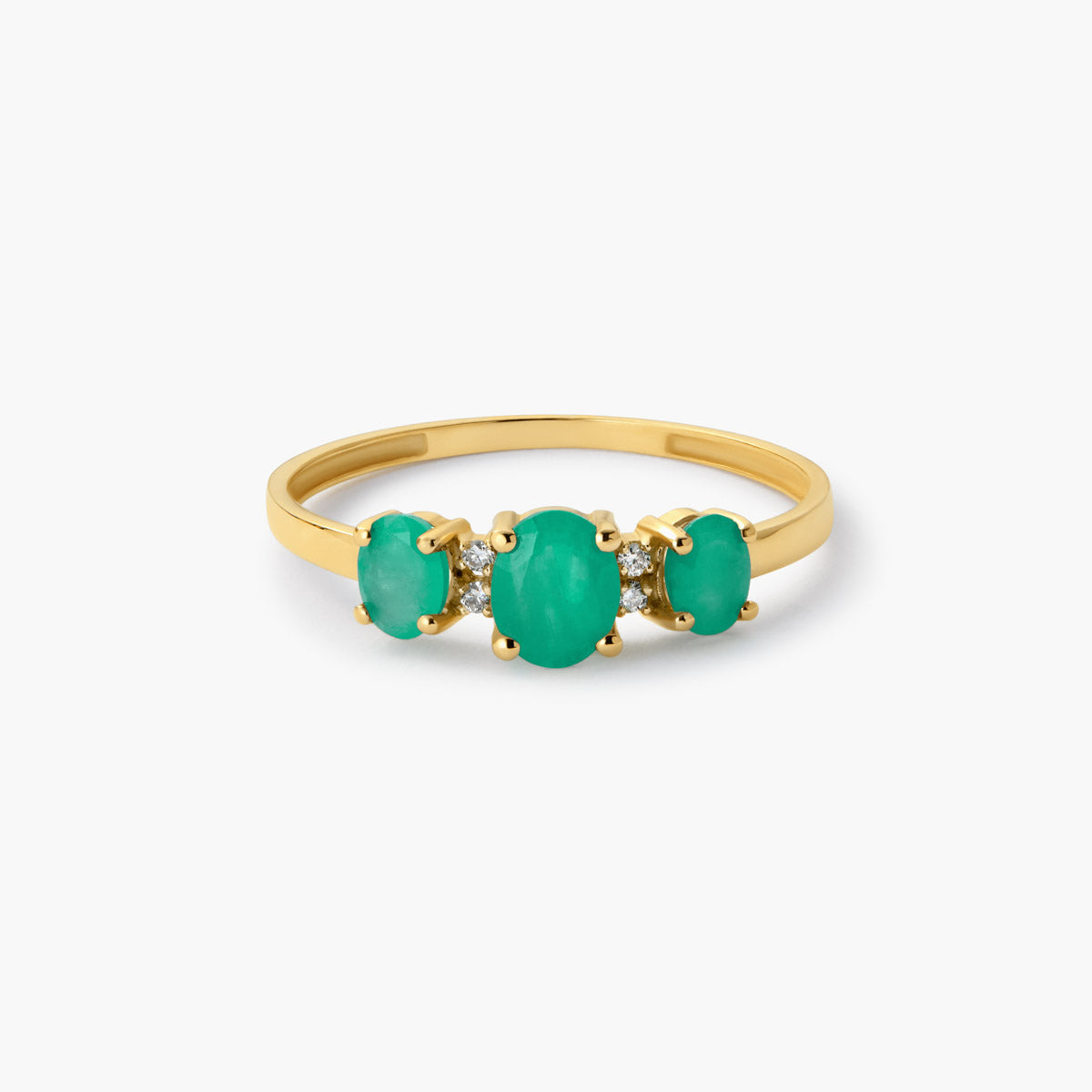 Anillo de oro 18K diamante natural 0.02 ct.