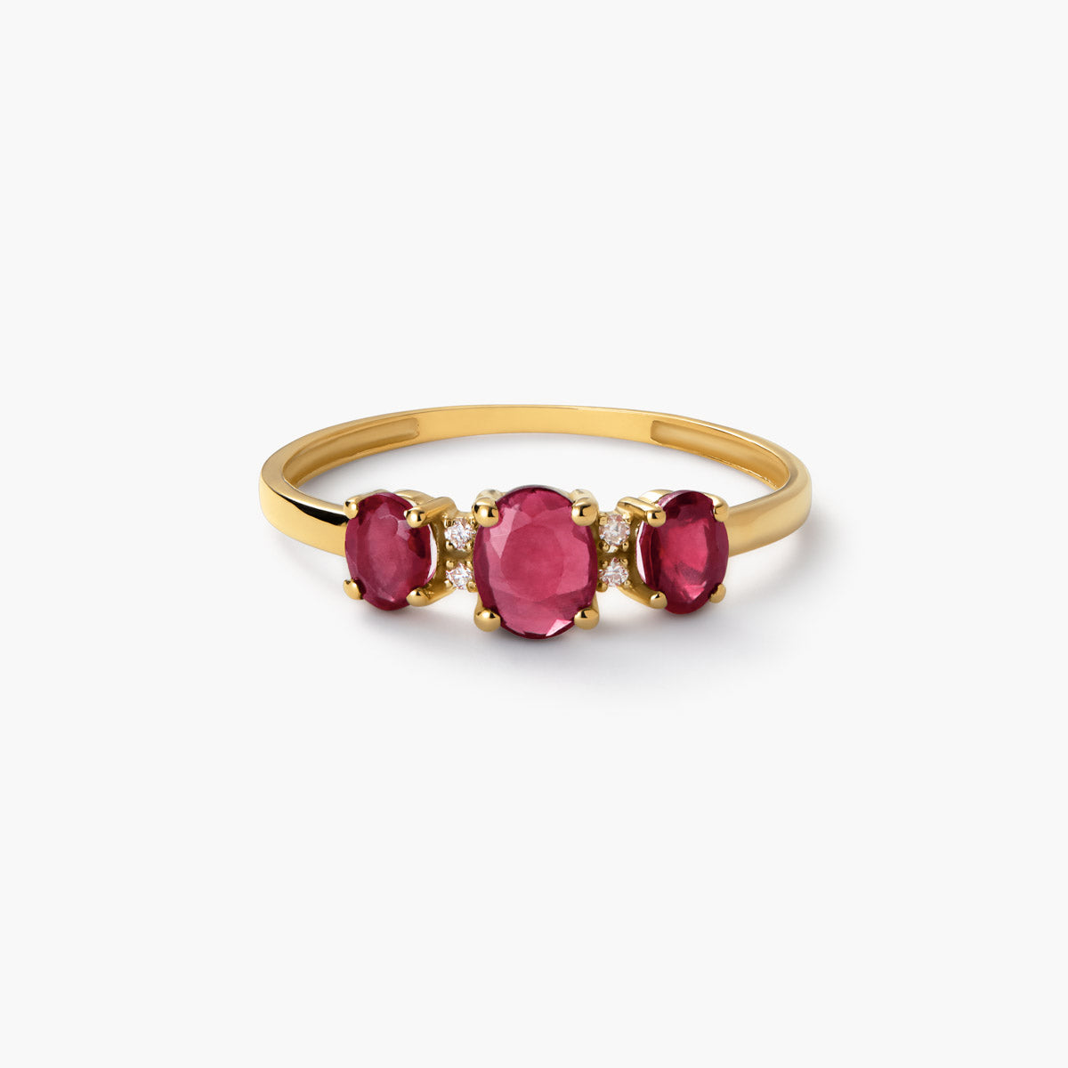 Anillo de oro 18K diamante natural 0.028 ct. MAGMA