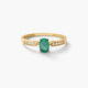 Anillo de oro 18K diamante natural 0.102 ct. RAINFOREST