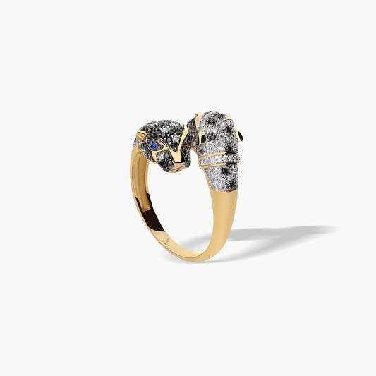 Anillo de oro 18K diamante natural 0.55 ct. SNOW LEOPARD