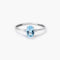 Anillo de oro blanco 18K diamante natural 0.036 ct. GLACIER