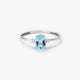 Anillo de oro blanco 18K diamante natural 0.036 ct. GLACIER