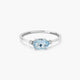 Anillo de oro blanco 18K diamante natural 0.036 ct. GLACIER
