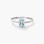 Anillo de oro blanco 18K diamante natural 0.05 ct. GLACIER