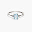 Anillo de oro blanco 18K diamante natural 0.04 ct. GLACIER