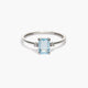 Anillo de oro blanco 18K diamante natural 0.04 ct. GLACIER