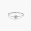 Anillo de oro blanco 18K diamante natural 0.08 ct.