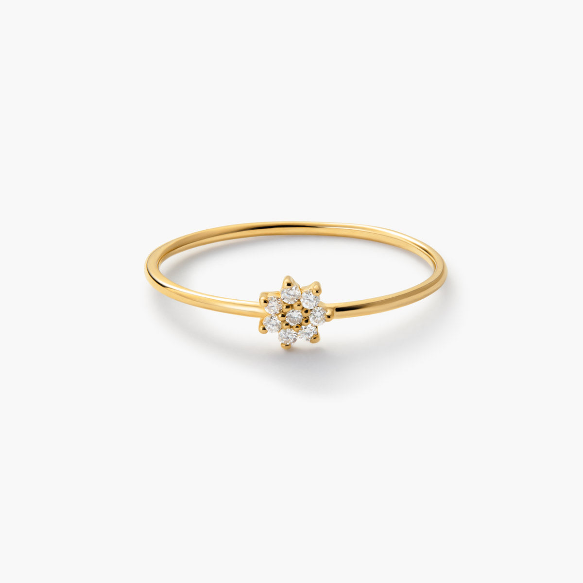 Anillo de oro 18K diamante natural 0.08 ct. 