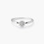 Anillo de oro blanco 18K diamante natural 0.07 ct. 