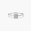 Anillo de oro blanco 18K diamante natural 0.12 ct.