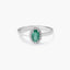 Anillo de oro blanco 18K diamante natural 0.08 ct. RANI EMERALD