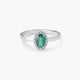 Anillo de oro blanco 18K diamante natural 0.08 ct. RANI EMERALD