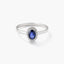 Anillo de oro blanco 18K diamante natural 0.08 ct. RANI SAPPHIRE