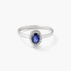 Anillo de oro blanco 18K diamante natural 0.08 ct. RANI SAPPHIRE