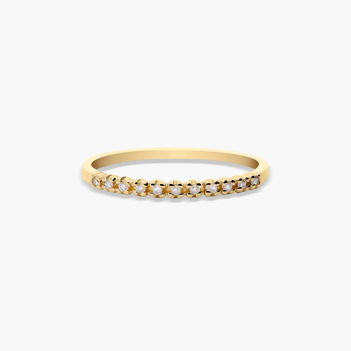 Anillo de oro 18K diamante natural 0.07 ct. STARS