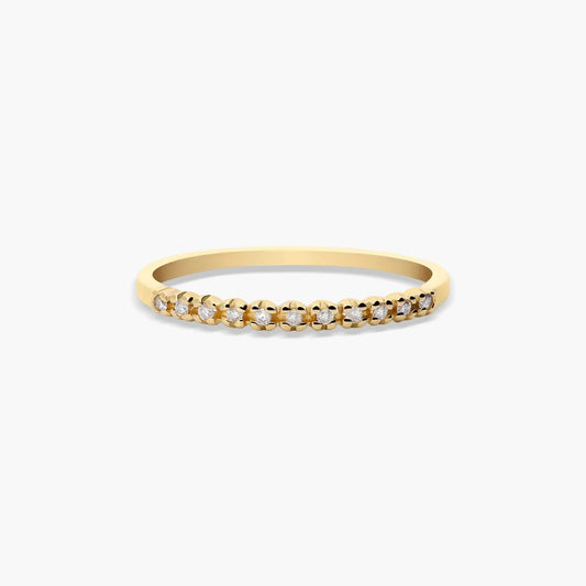 Anillo de oro 18K diamante natural 0.07 ct. STARS