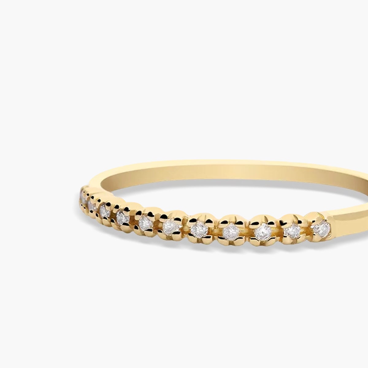 Anillo de oro 18K diamante natural 0.07 ct. STARS