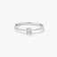 Anillo de oro blanco 18K diamante natural 0.15 ct. MOON