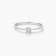 Anillo de oro blanco 18K diamante natural 0.15 ct. MOON