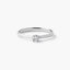 Anillo de oro blanco 18K diamante natural 0.15 ct. MOON