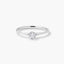 Anillo de oro blanco 18K diamante natural 0.1 ct. MOON
