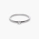 Anillo de oro blanco 18K diamante natural 0.03 ct. MOON