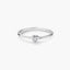 Anillo de oro blanco 18K diamante natural 0.03 ct.