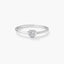 Anillo de oro blanco 18K diamante natural 0.07 ct.