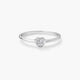 Anillo de oro blanco 18K diamante natural 0.07 ct.