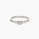 Anillo de oro blanco 18K diamante natural 0.1 ct. MOON