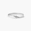 Anillo de oro blanco 18K diamante natural 0.03 ct. SWIRL
