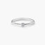 Anillo de oro blanco 18K diamante natural 0.03 ct. MOON